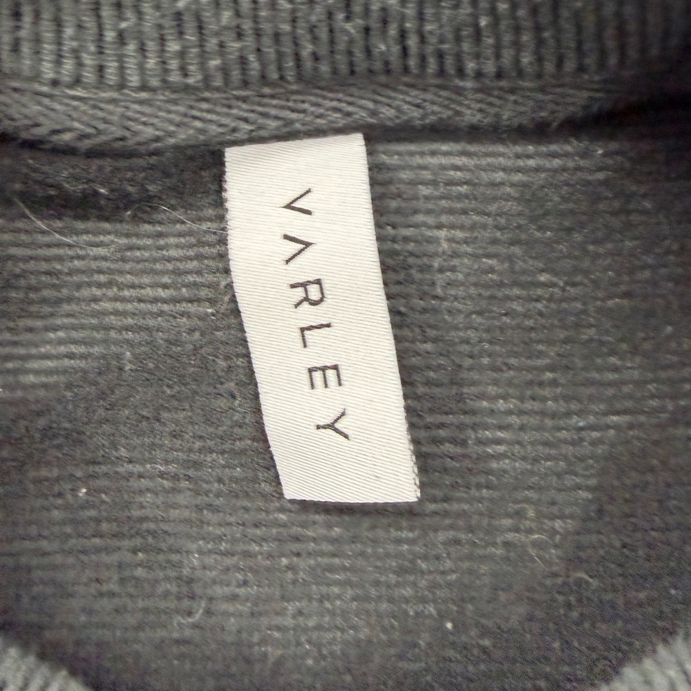 Varley Womens Ribbed Side Zip Crewneck Sweatshirt Charcoal Grey Small - Picture 3 of 9